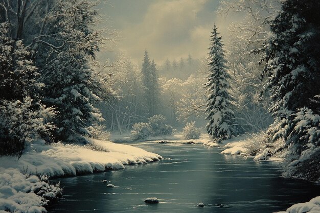 SnowCovered Forest Landscape