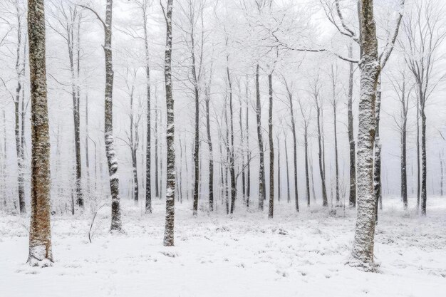 Photo snowcovered forest