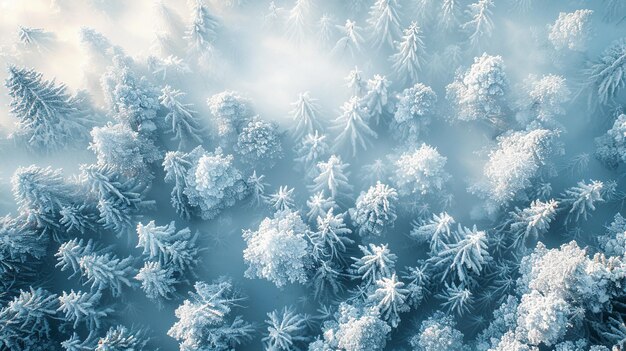 SnowCovered Trees In A Winter Wonderland Wallpaper