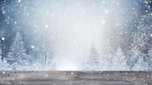 SnowCovered Wood Texture Background Winter Serenity in Wooden Grains