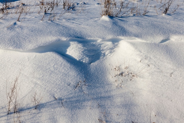   snowdrifts after snowfalls 