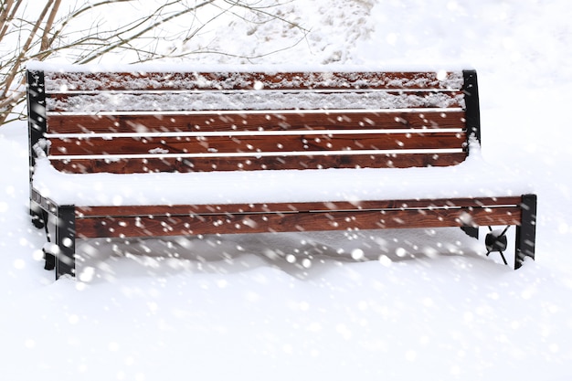 Snowfall Bench outdoors Winter