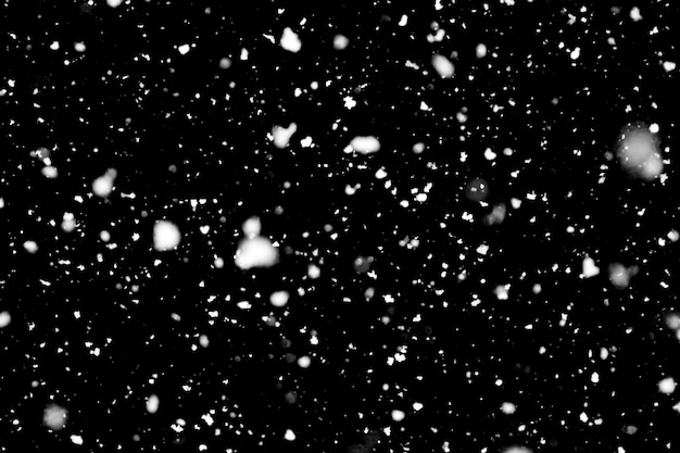 Snowfall on black background design element