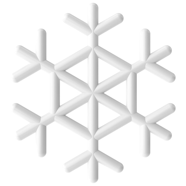 Snowflake Christmas decoration 3D illustration