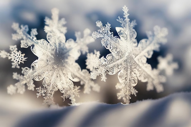 Snowflake close up