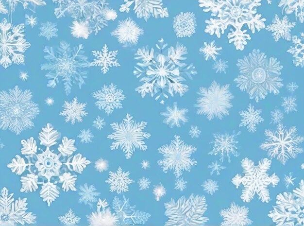 snowflake elements seamless pattern