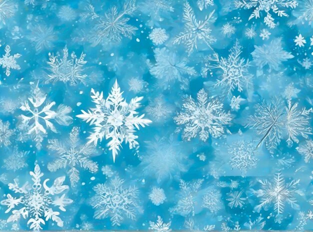 snowflake elements seamless pattern