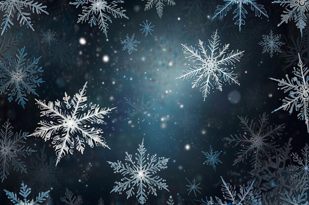 Snowflake Harmony Winter Background