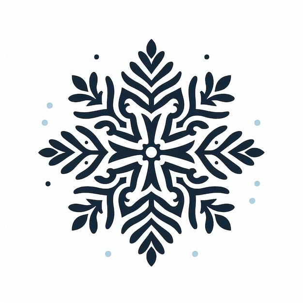 Photo a snowflake is shown in a black and white image