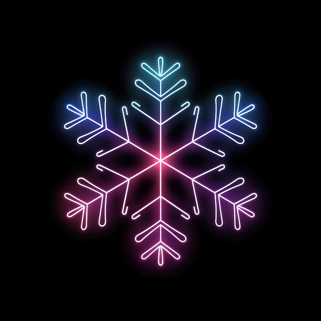 Photo snowflake neon scoreboard outdoors