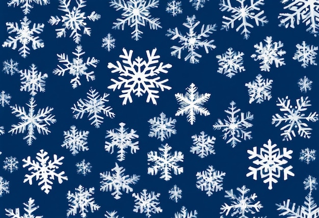 A snowflake pattern with white and blue colors