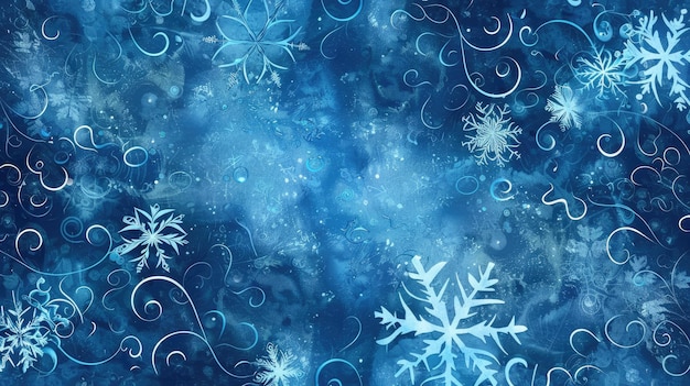 Snowflake swirls background Generative AI