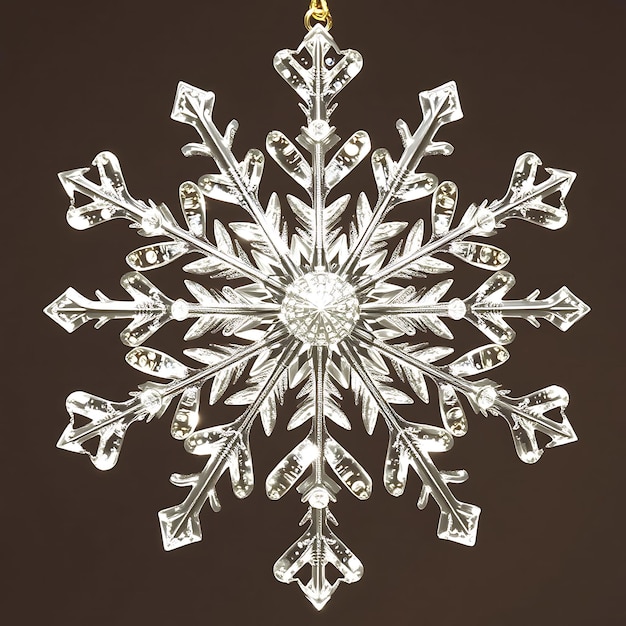 Photo a snowflake that has the word quot i love quot on it