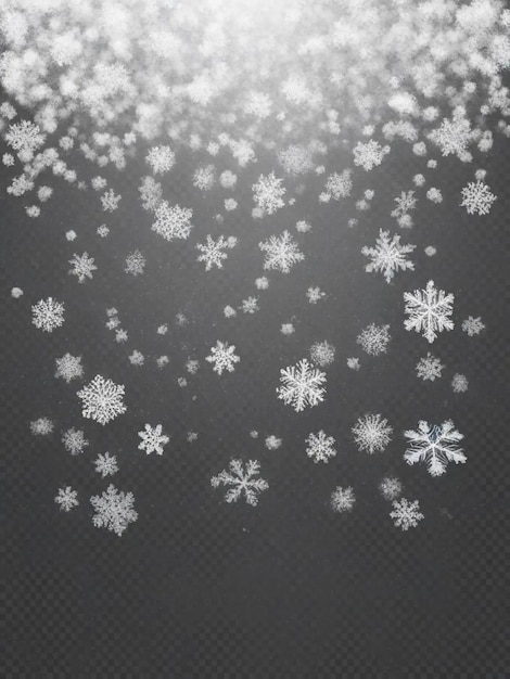 Photo snowflakes are falling from the sky