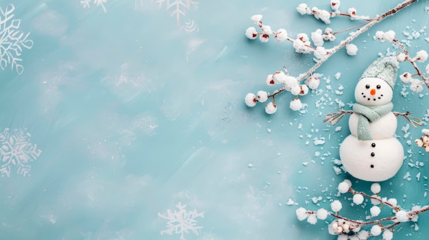 snowflakes on a blue background with snowflakes and snowflakes