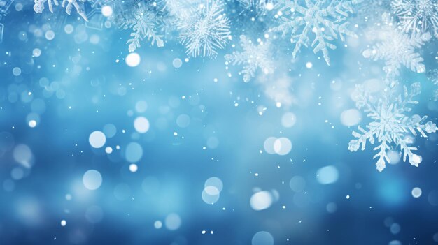 snowflakes on a blue background