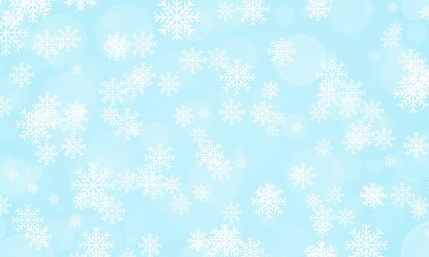 Snowflakes on a blue background