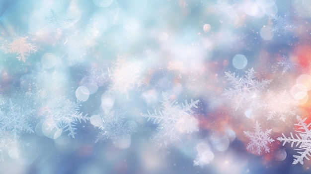 Snowflakes blur winter background high quality illustration