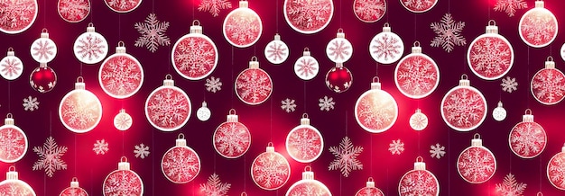 Snowflakes and ornaments christmas wallpaper