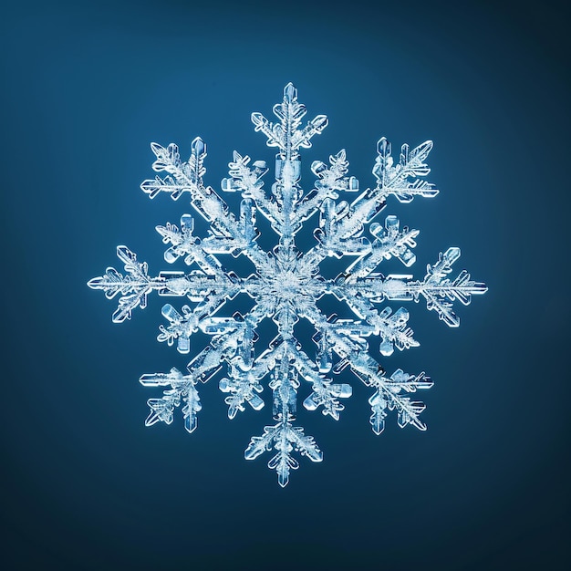 A snowflakes with solid color background