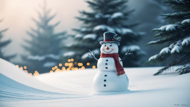 Photo snowman christmas concept