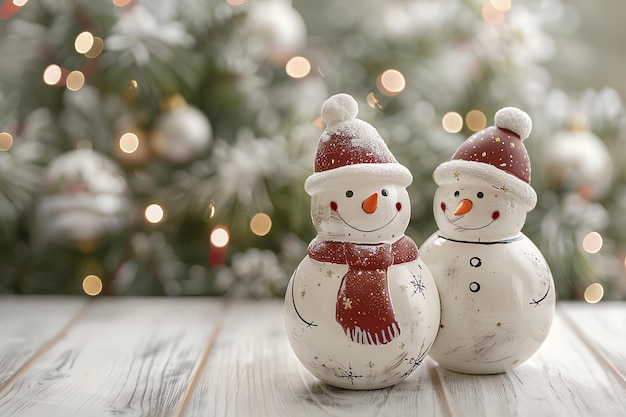 Snowman Ornaments christmas illustration background