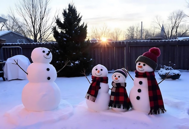 a snowman with a hat and a hat with a hat and scarf