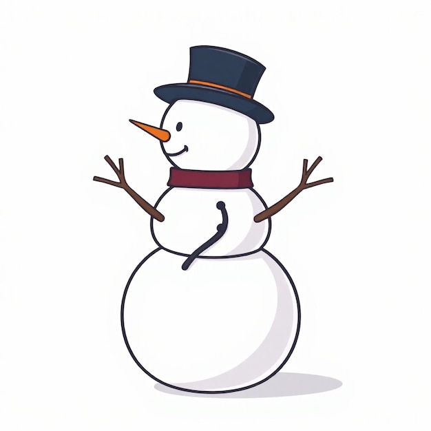 a snowman with a hat on his head and the words snowman on it