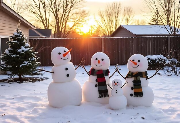 snowman with a scarf and scarf