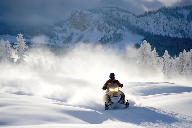 Photo snowmobile yellowstone exploring the winter wonderland of yellowstone national park