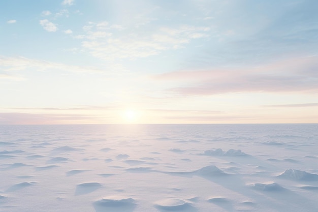 Photo snowy arctic landscape horizon outdoors nature