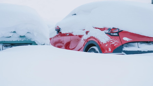 snowy car