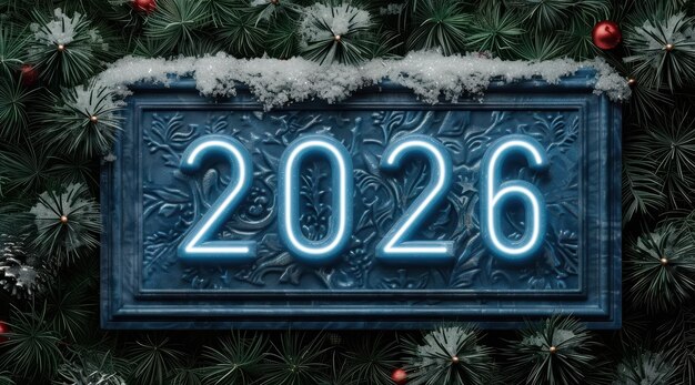 Snowy Christmas 2026 sign