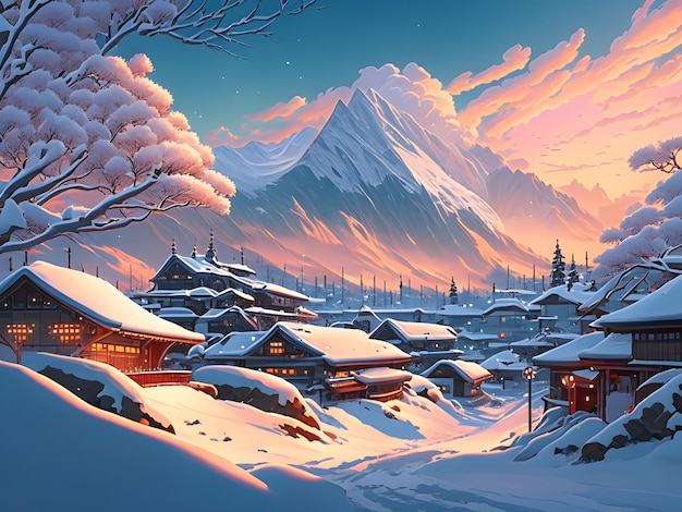 snowy countryside scenery