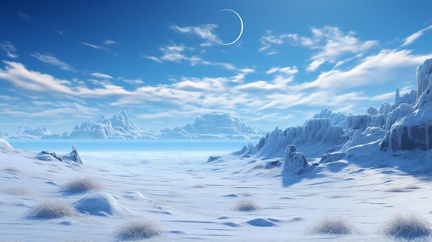 Snowy Desert Scenery