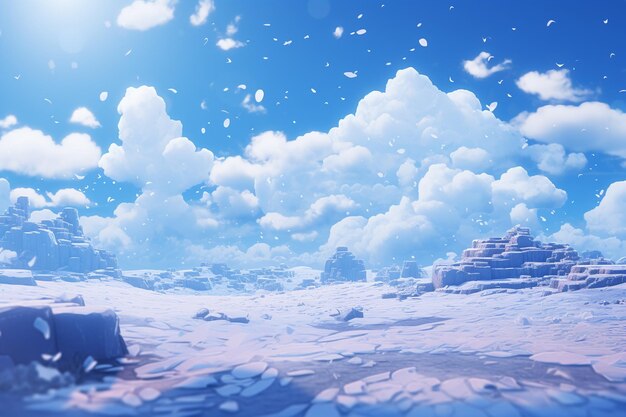 Snowy Elysium Winter Background photo