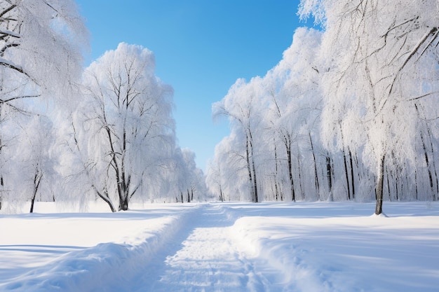 a snowy landscape with trees and snow high quality