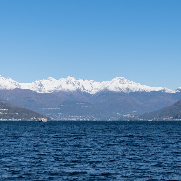 Snowy mountain peaks