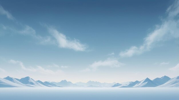 Photo snowy mountain range under a blue sky