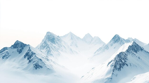 Snowy Mountain Range Landscape