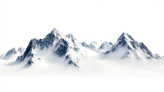 Snowy Mountain Range Landscape