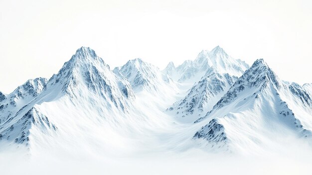 Snowy Mountain Range Landscape