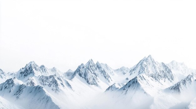 Snowy Mountain Range Landscape