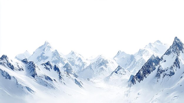 Snowy Mountain Range Landscape