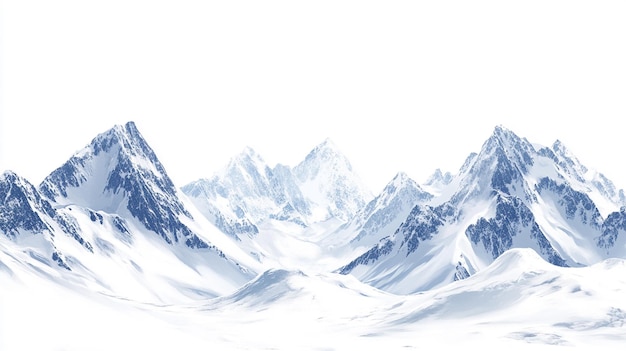 Snowy Mountain Range Landscape