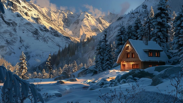 Snowy Mountain Retreat