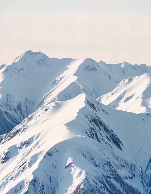 Photo a snowy mountain with the name  the  on it