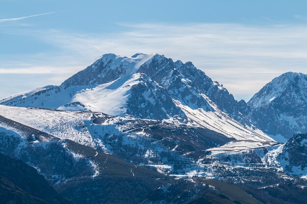 the snowy mountains in winter offer spectacular landscapes 