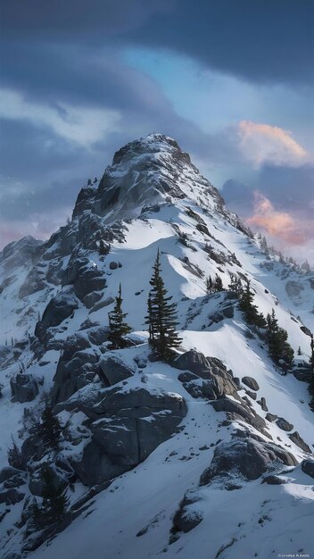 Snowy mountn peak texture wallpaper