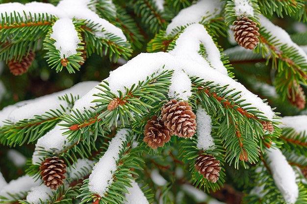 Snowy Spruce Patterns photo